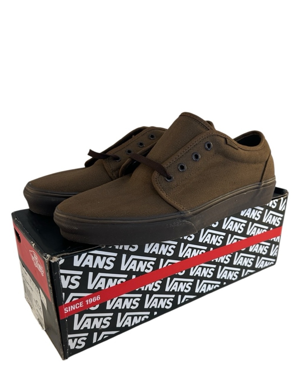 Vans Men's 106 Vulcanized Canvas Dark Earth Sneaker Shoes Size 11 New in‎ Box!